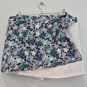 Puma Women's Mini Skirt in Purple and Green Floral‎